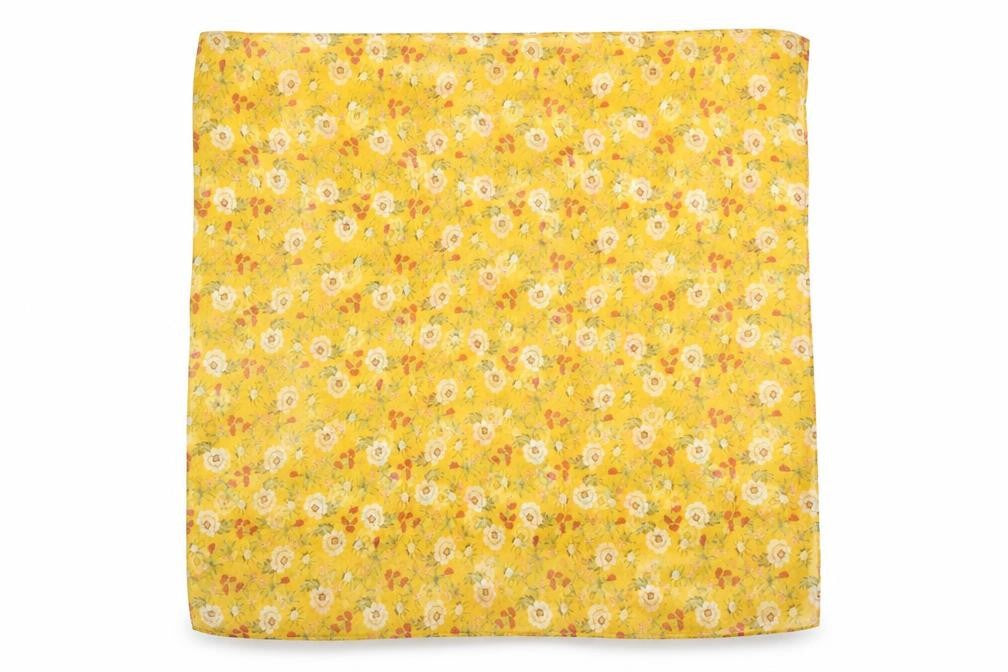 Front view of Matalan women’s yellow floral shawl/wrap