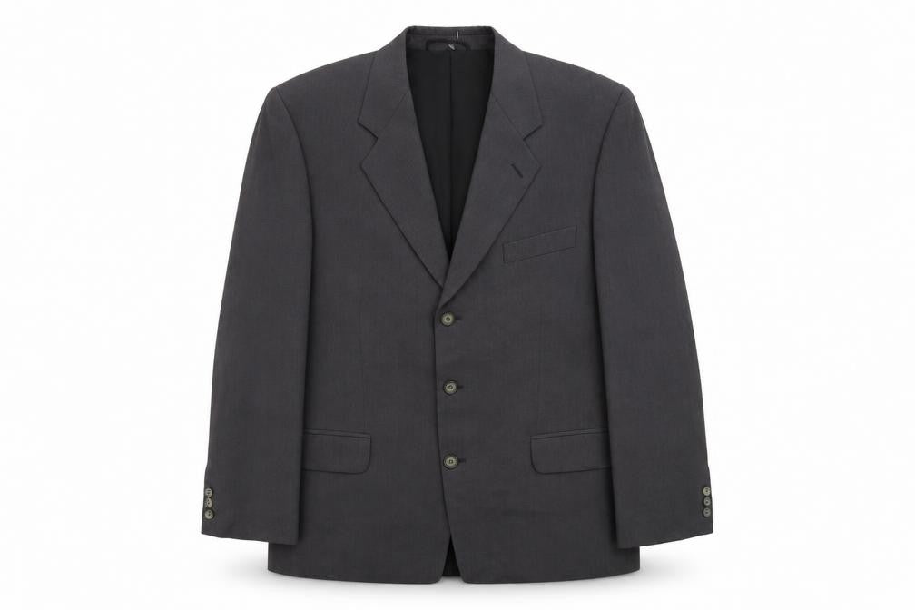 Front view of C&A men’s grey jacket suit jacket, size L