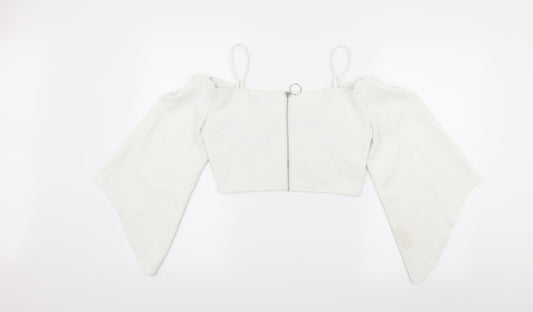 Topshop Womens White   Basic Blouse Size 8