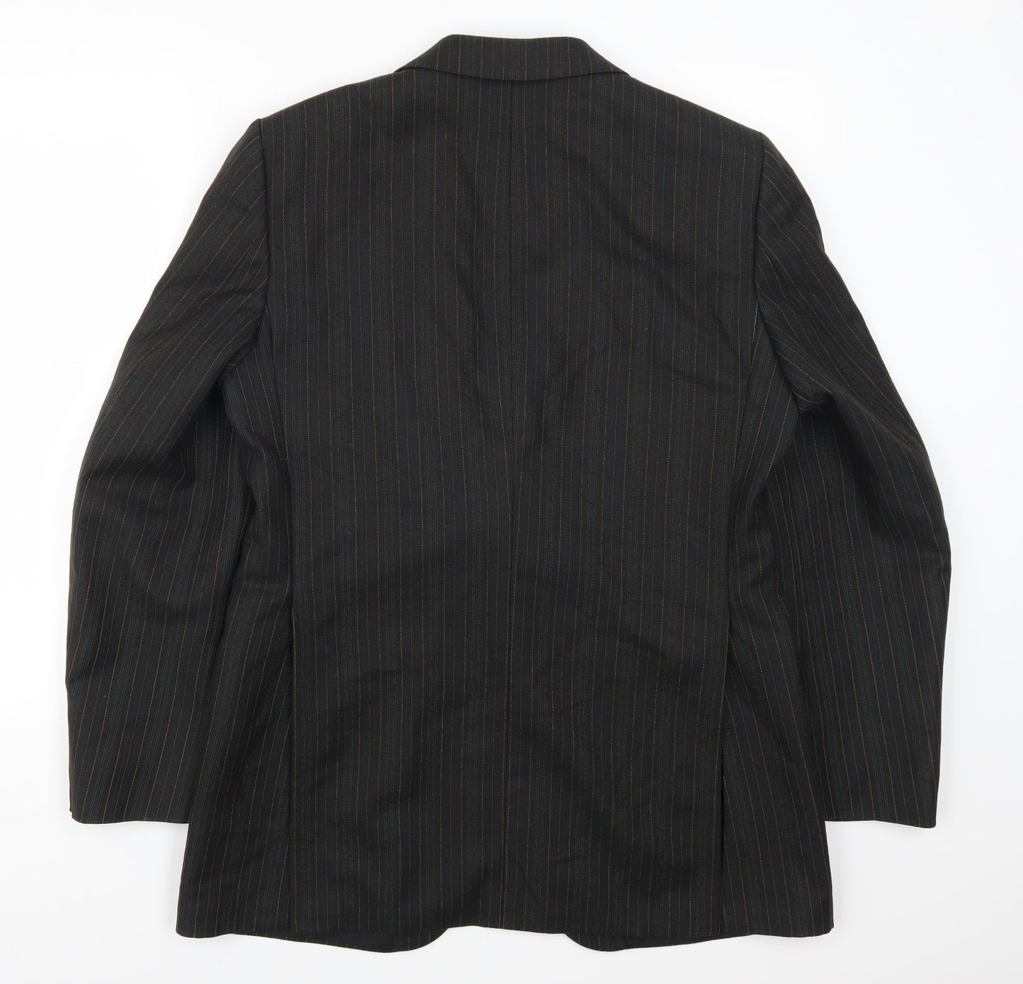 Campbell Brown Mens Green Striped  Jacket Suit Jacket Size 40