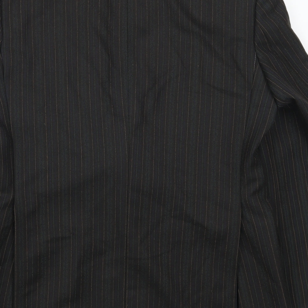 Campbell Brown Mens Green Striped  Jacket Suit Jacket Size 40