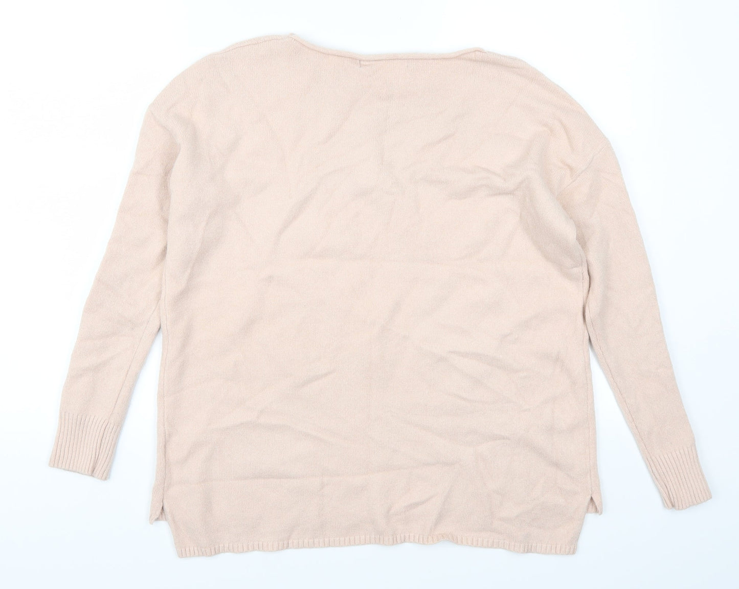 SMF Woman Womens Pink Polka Dot  Pullover Jumper Size L