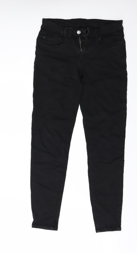 Preworn Womens Black  Denim Skinny Jeans Size 30 L27 in