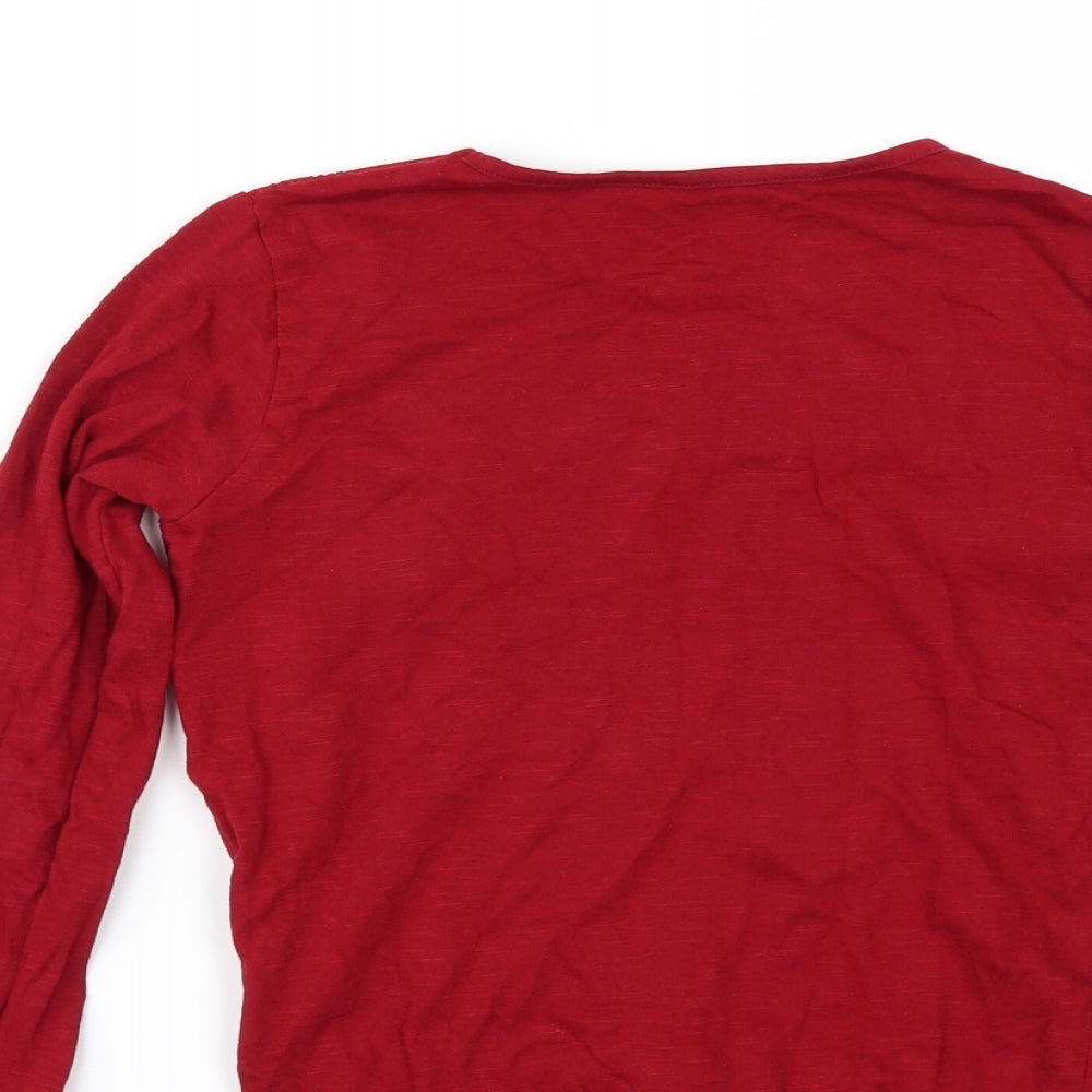 Ellie Girls Red   Basic T-Shirt Size 10-11 Years