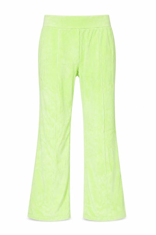 PRETTYLITTLETHING Womens Green  Fleece Trousers  Size 6 L33 in - Side Splits