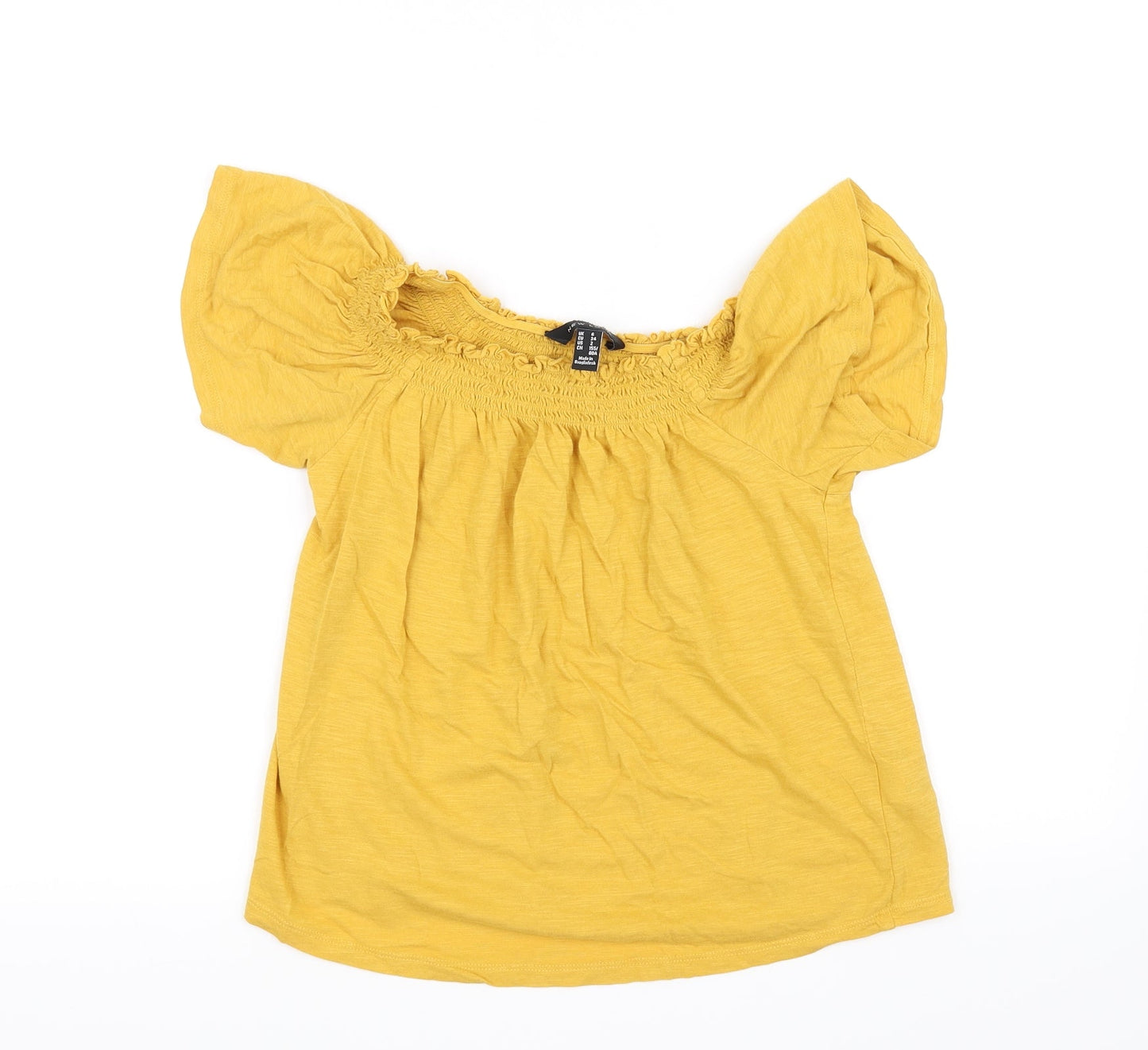 New Look Womens Yellow   Basic T-Shirt Size 6