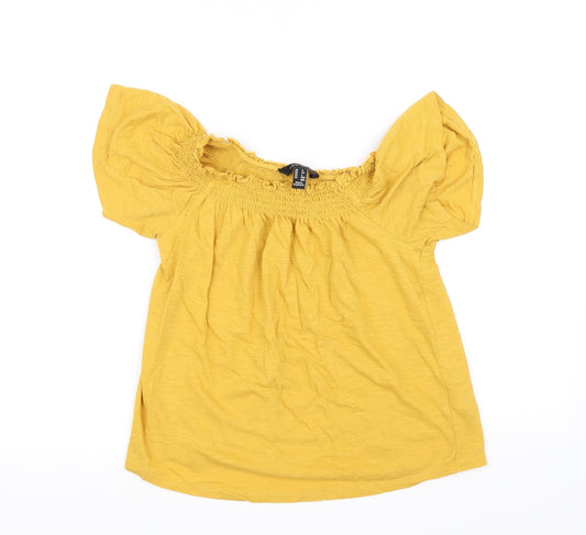 New Look Womens Yellow   Basic T-Shirt Size 6