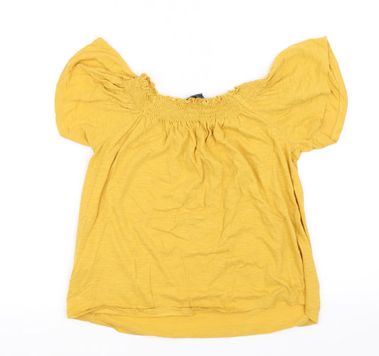 New Look Womens Yellow   Basic T-Shirt Size 6