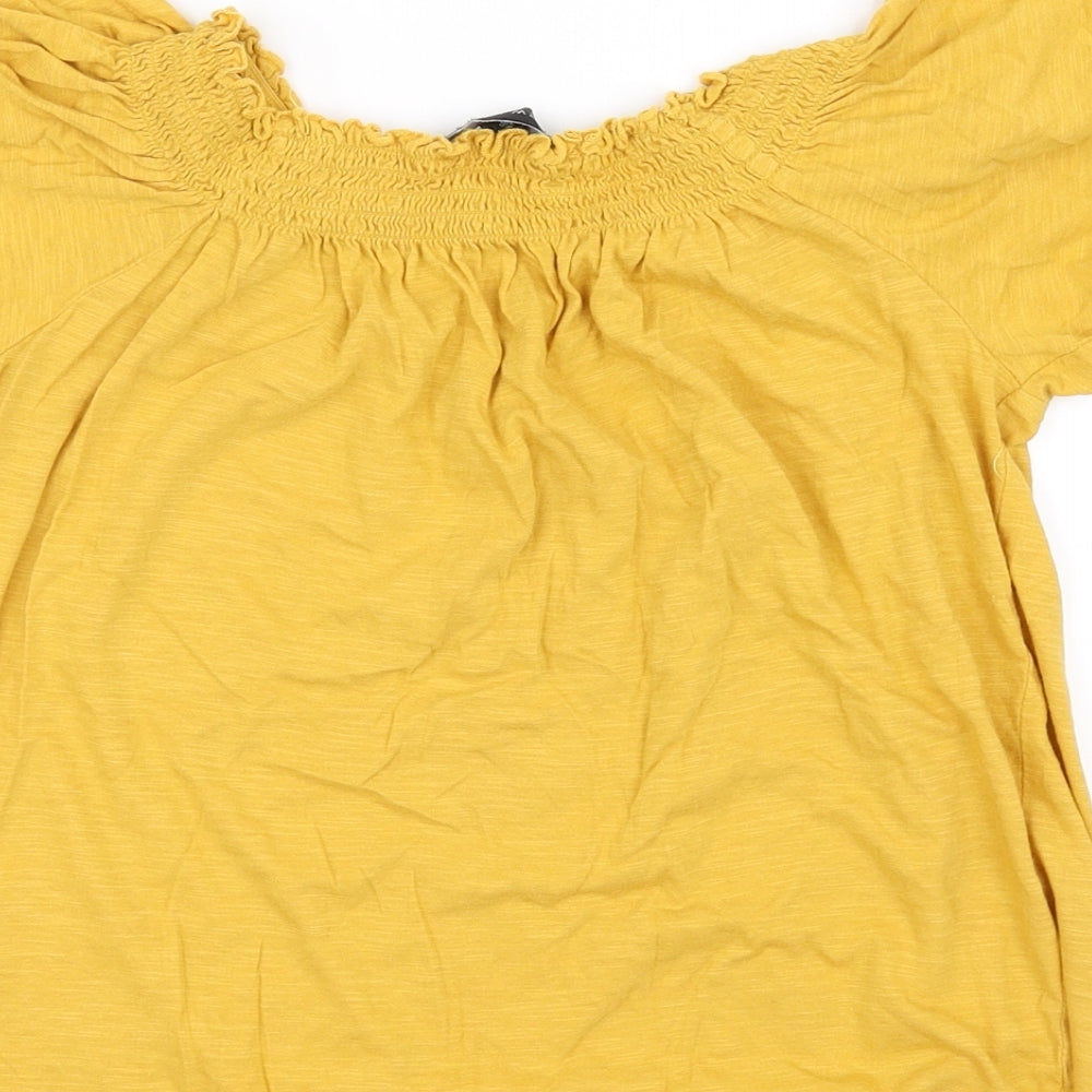 New Look Womens Yellow   Basic T-Shirt Size 6