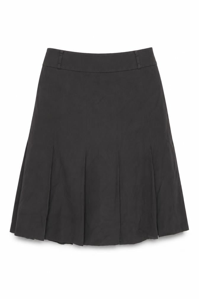 Front view of Linea women’s grey a-line skirt, size UK 12