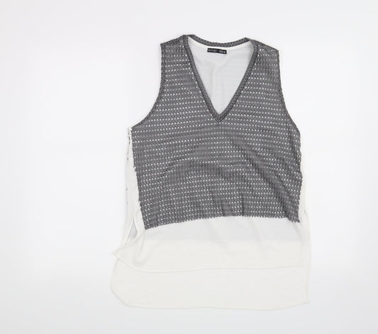 Zara Womens Grey   Basic Blouse Size S