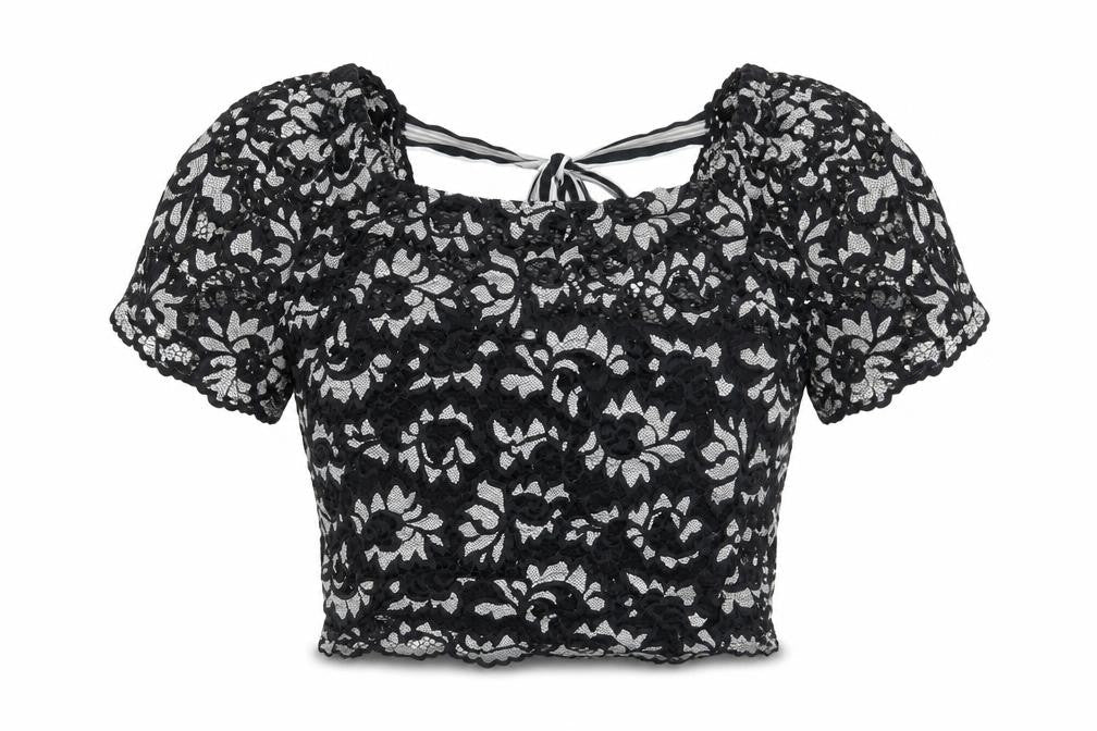 Front view of Preworn women’s blue floral basic blouse, size S