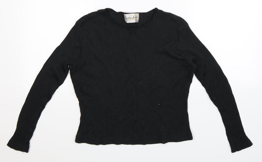 Carolyn Taylor Womens Black   Pullover Jumper Size L