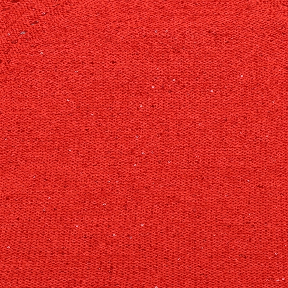 Pebble Bay Womens Red  Knit Pullover Jumper Size M