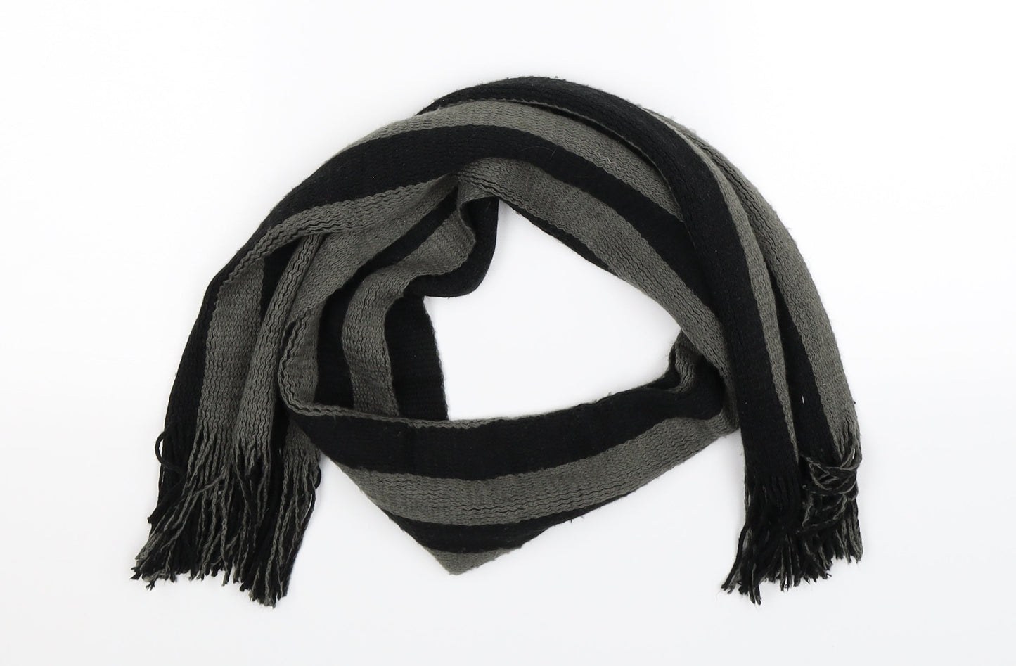 Cedar Wood State Mens Multicoloured Striped Knit Scarf  One Size