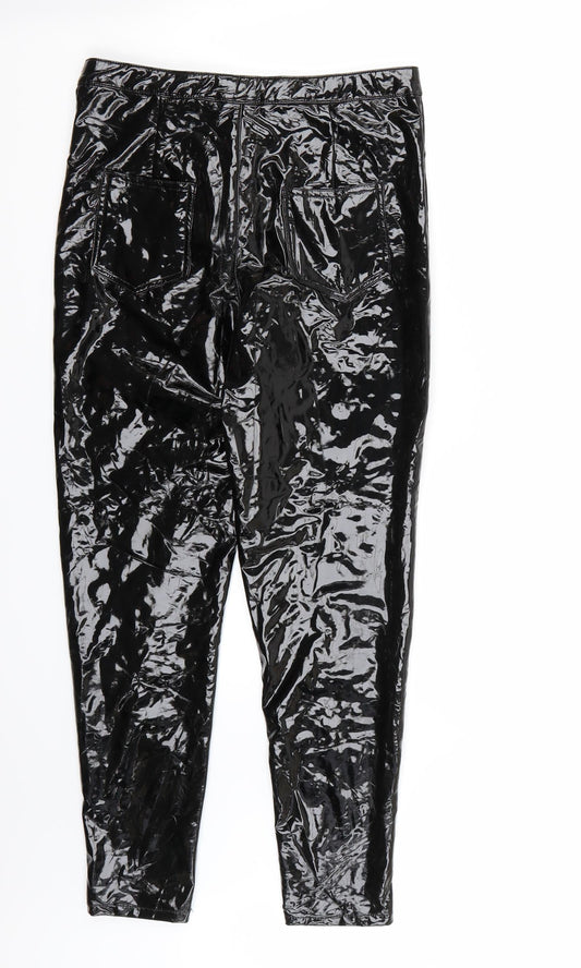 Missguided Womens Black   Trousers  Size 10 L27 in