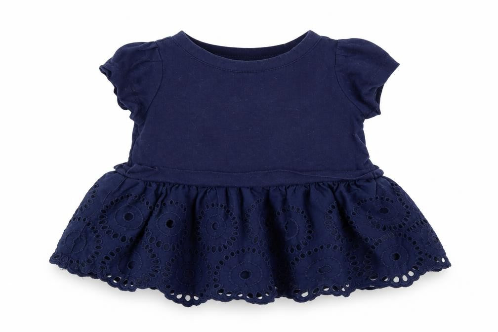 Front view of Gap girls’ blue a-line, size 0-3, months