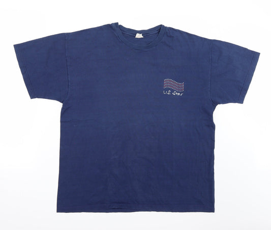 Hane tops Womens Blue   Basic T-Shirt Size XL
