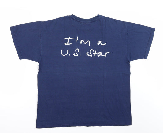 Hane tops Womens Blue   Basic T-Shirt Size XL