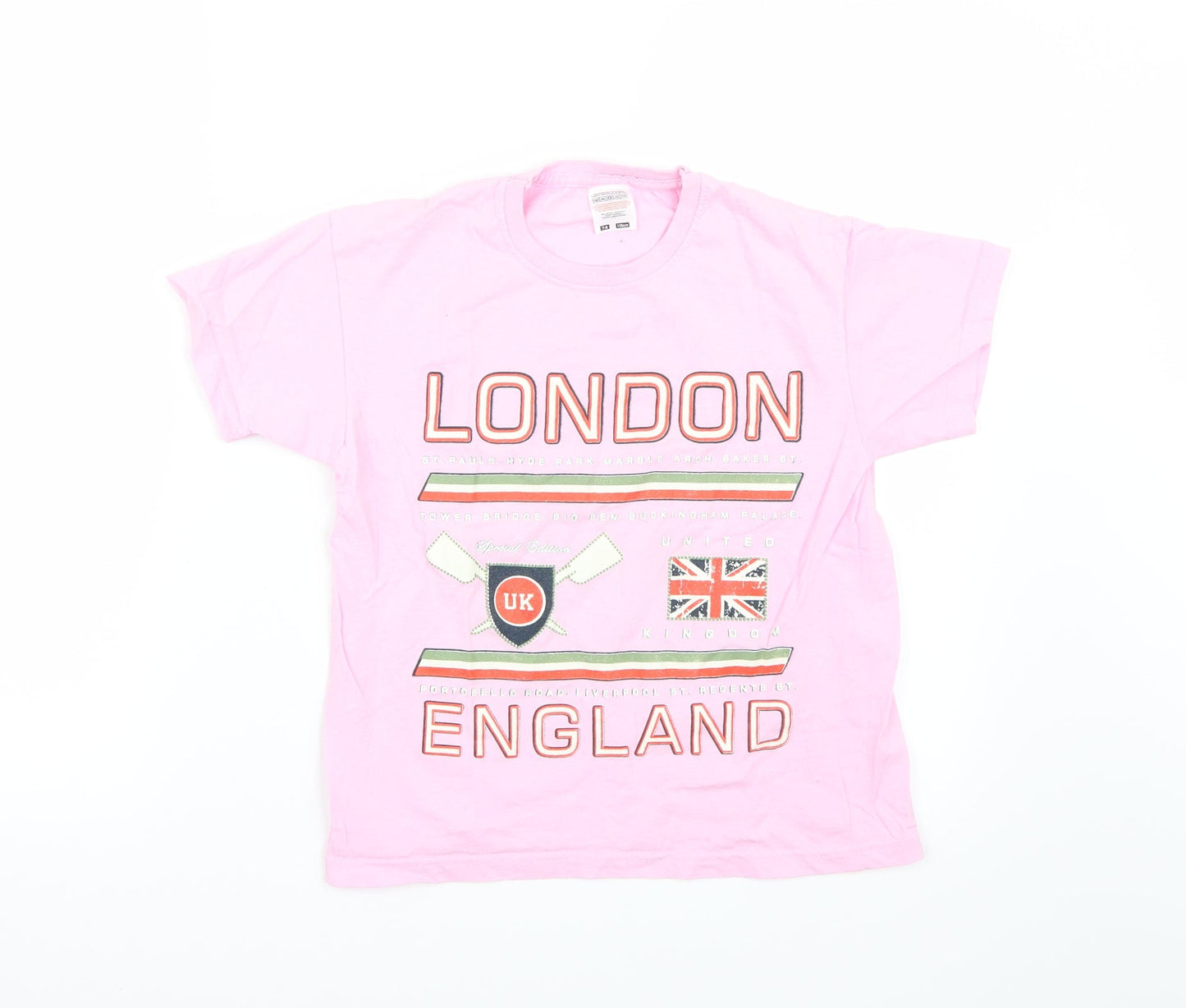 Preworn Womens Pink   Basic T-Shirt Size 8