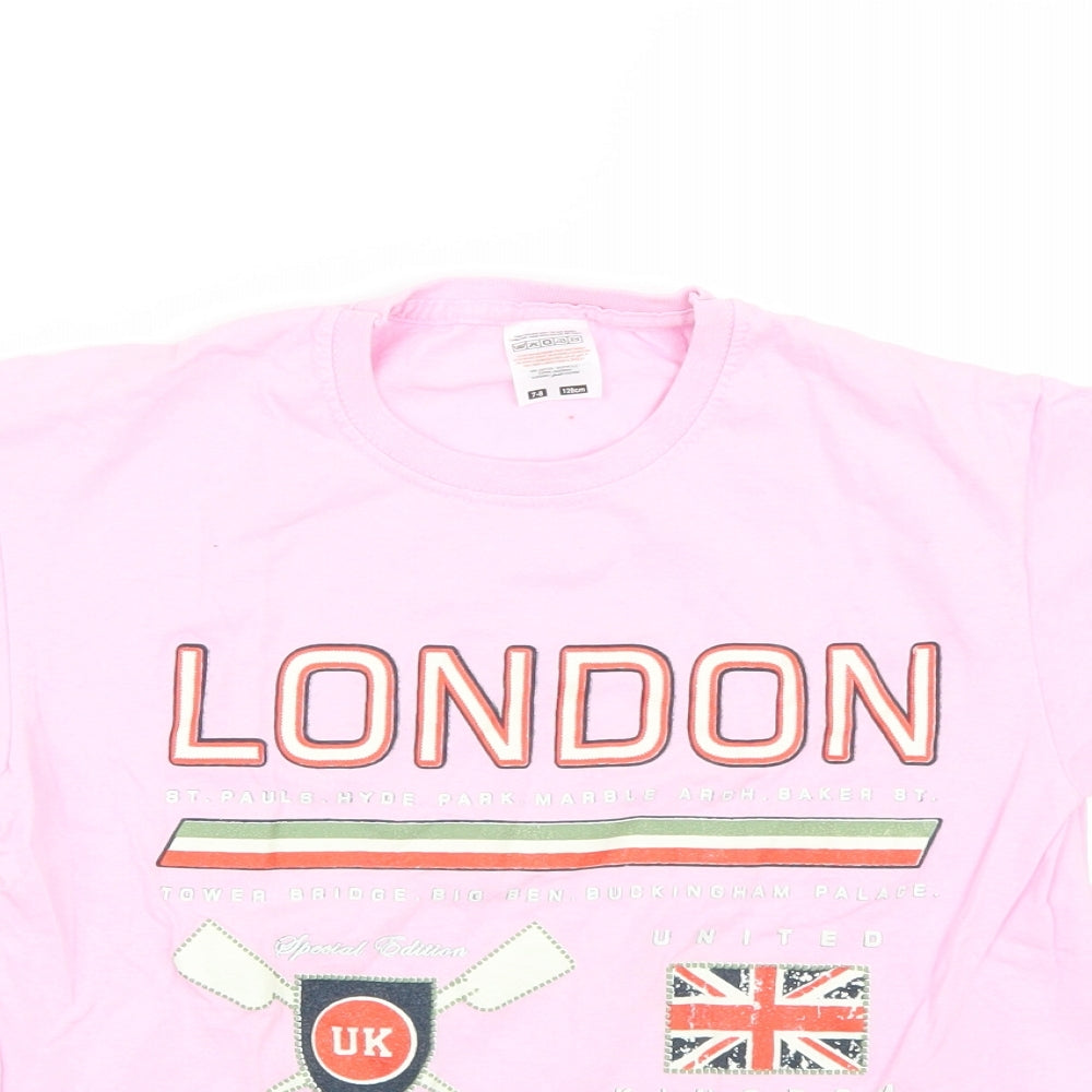Preworn Womens Pink   Basic T-Shirt Size 8