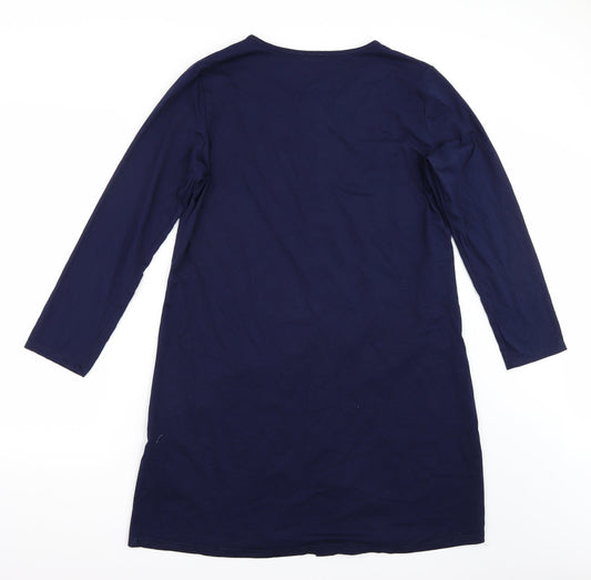 Sunnyme Womens Blue  Rayon T-Shirt Dress  Size XL