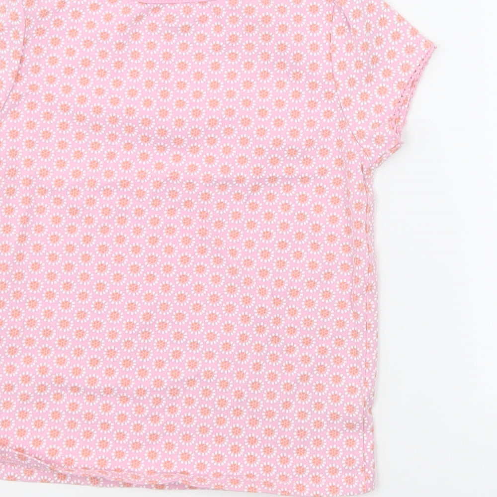 Gap Girls Pink Floral  Basic T-Shirt Size 2 Years