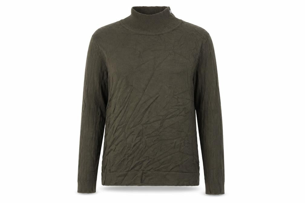 Front view of Cortefiel women’s green knit jumper, size L