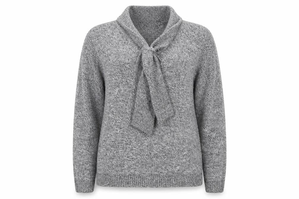 Front view of Pure & Natural women’s grey knit jumper, size L