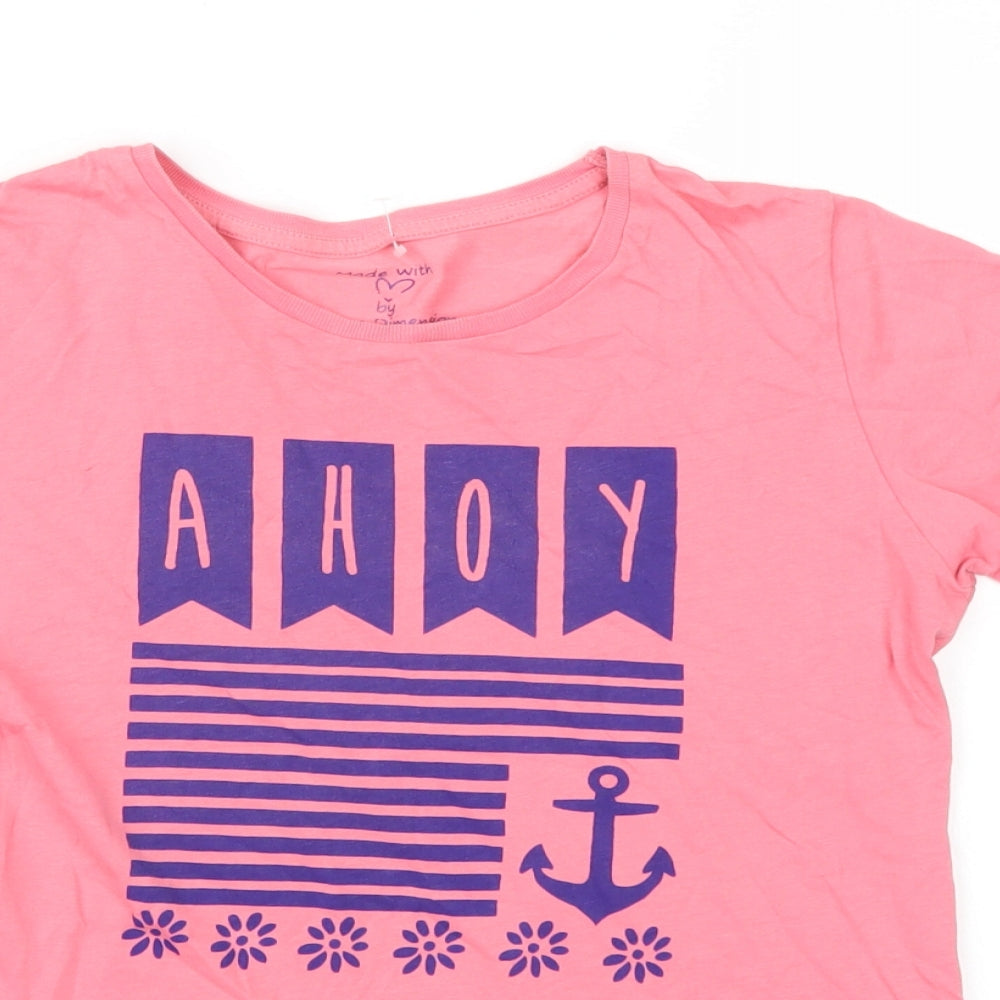 Young Dimension Girls Pink   Basic T-Shirt Size 11-12 Years  - Ahoy