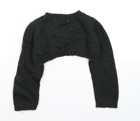 H&M Girls Green  Knit Shrug Jumper Size 2-3 Years  - with glitter