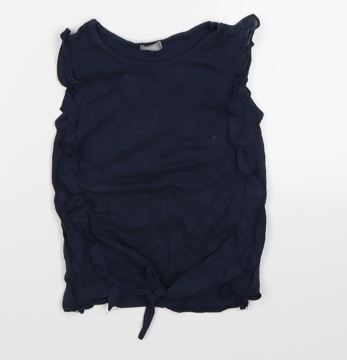 Additional front view of Next girls’ blue tunic tank, size 7, years