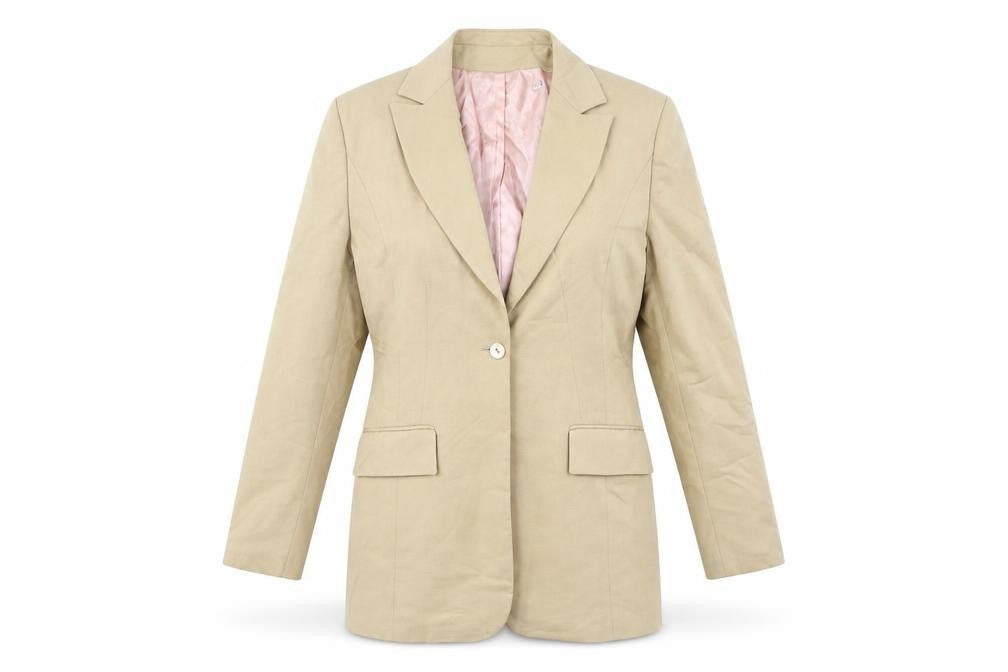 Front view of InWear women’s beige jacket blazer, size UK 8