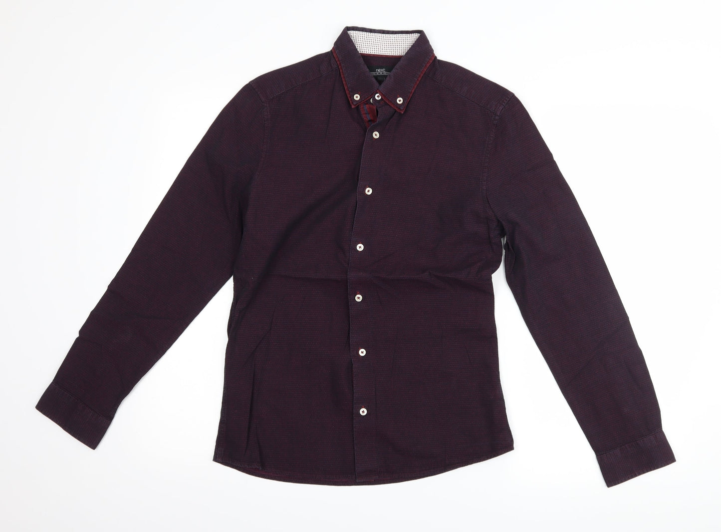 NEXT Mens Purple    Button-Up Size S