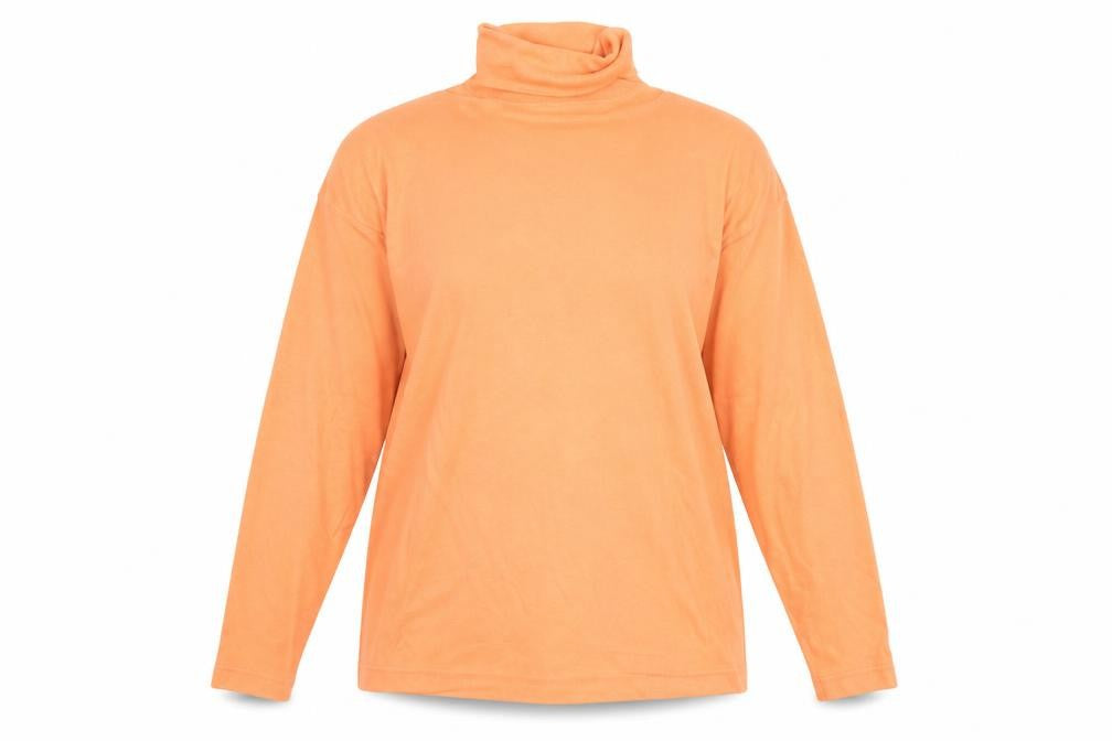 Front view of Principles women’s orange pullover sweatshirt, size UK 12