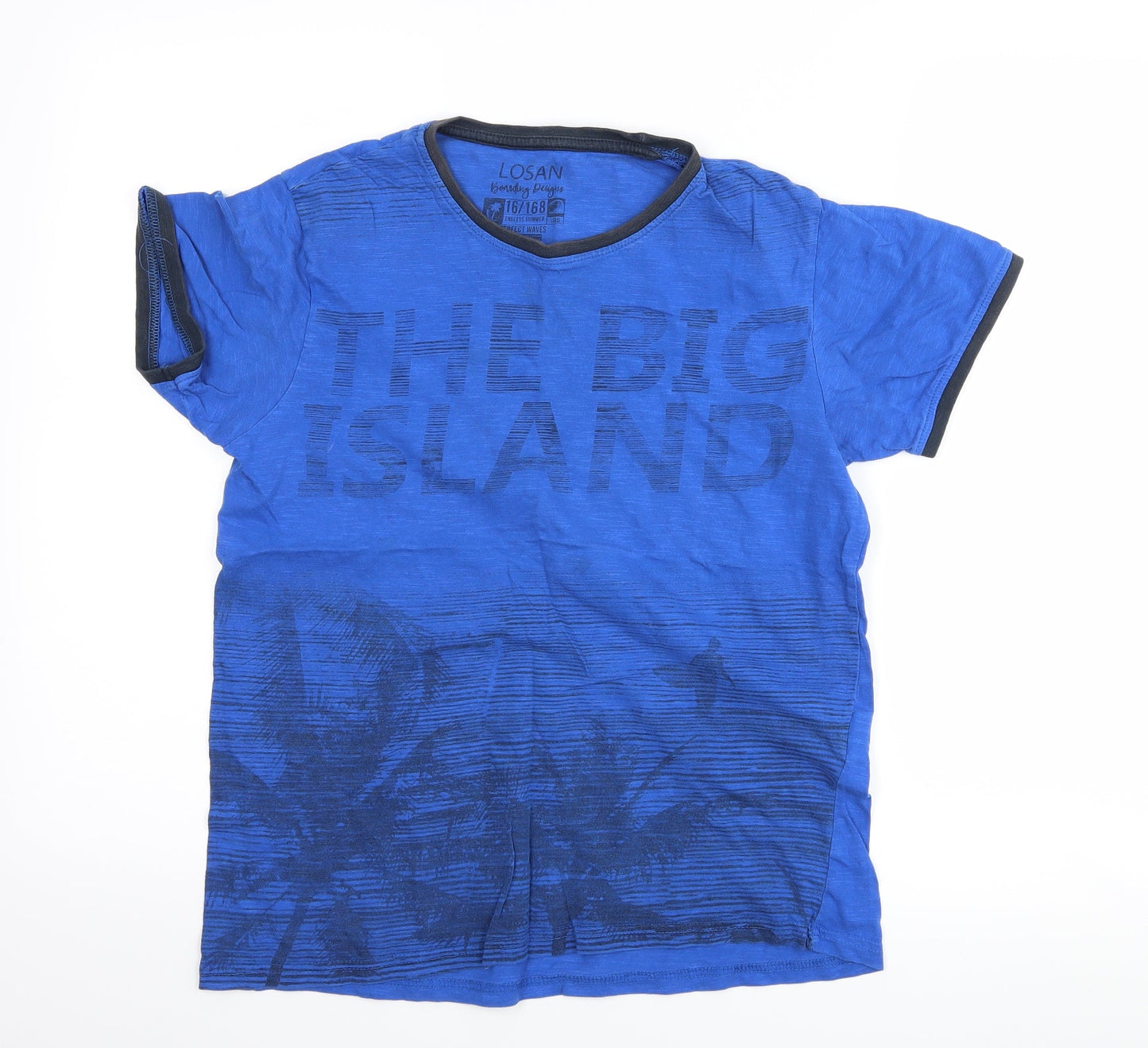 Losan Boys Blue   Basic T-Shirt Size 16 Years  - surf