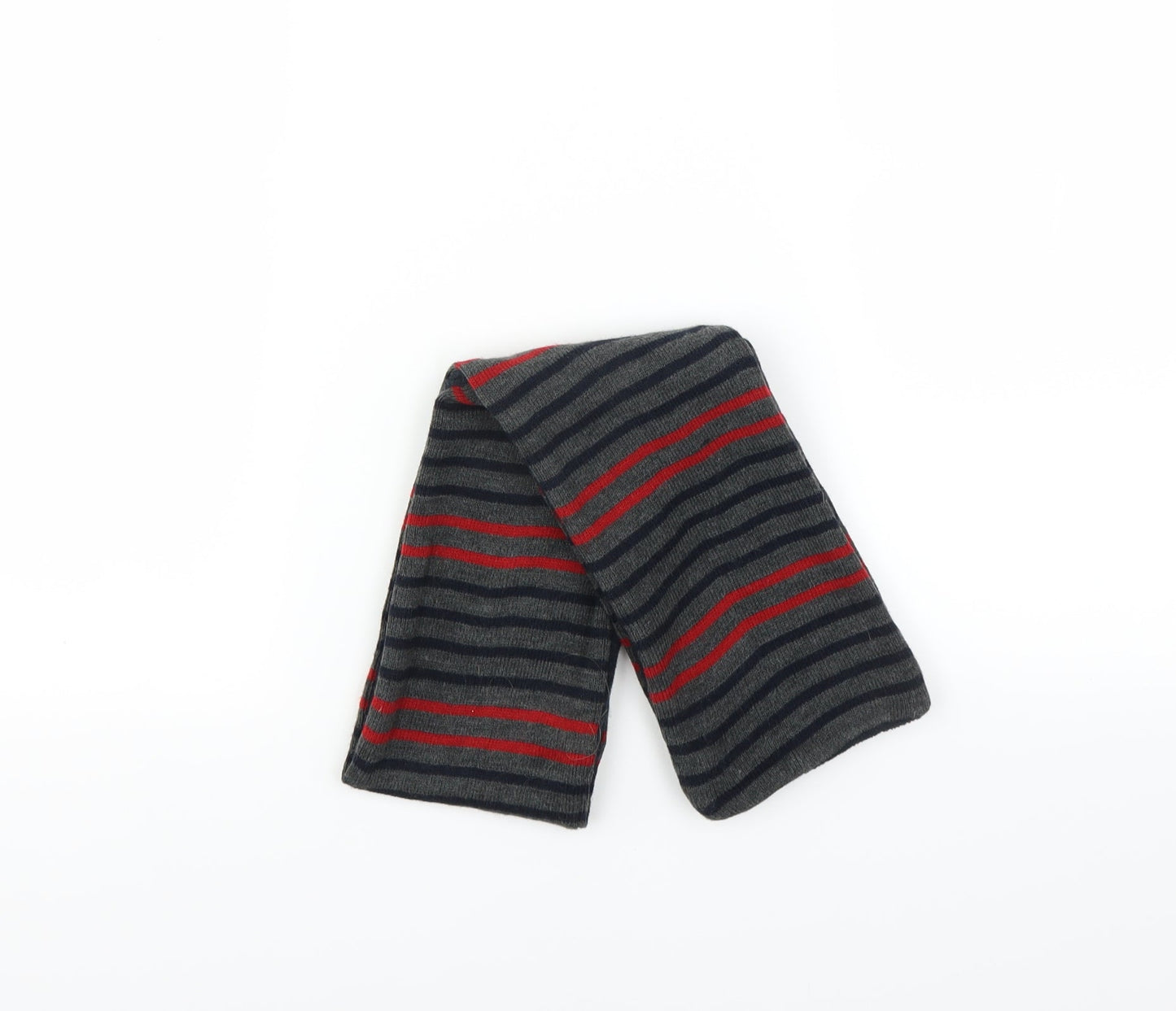 Rebel Unisex Grey Striped  Scarf  One Size