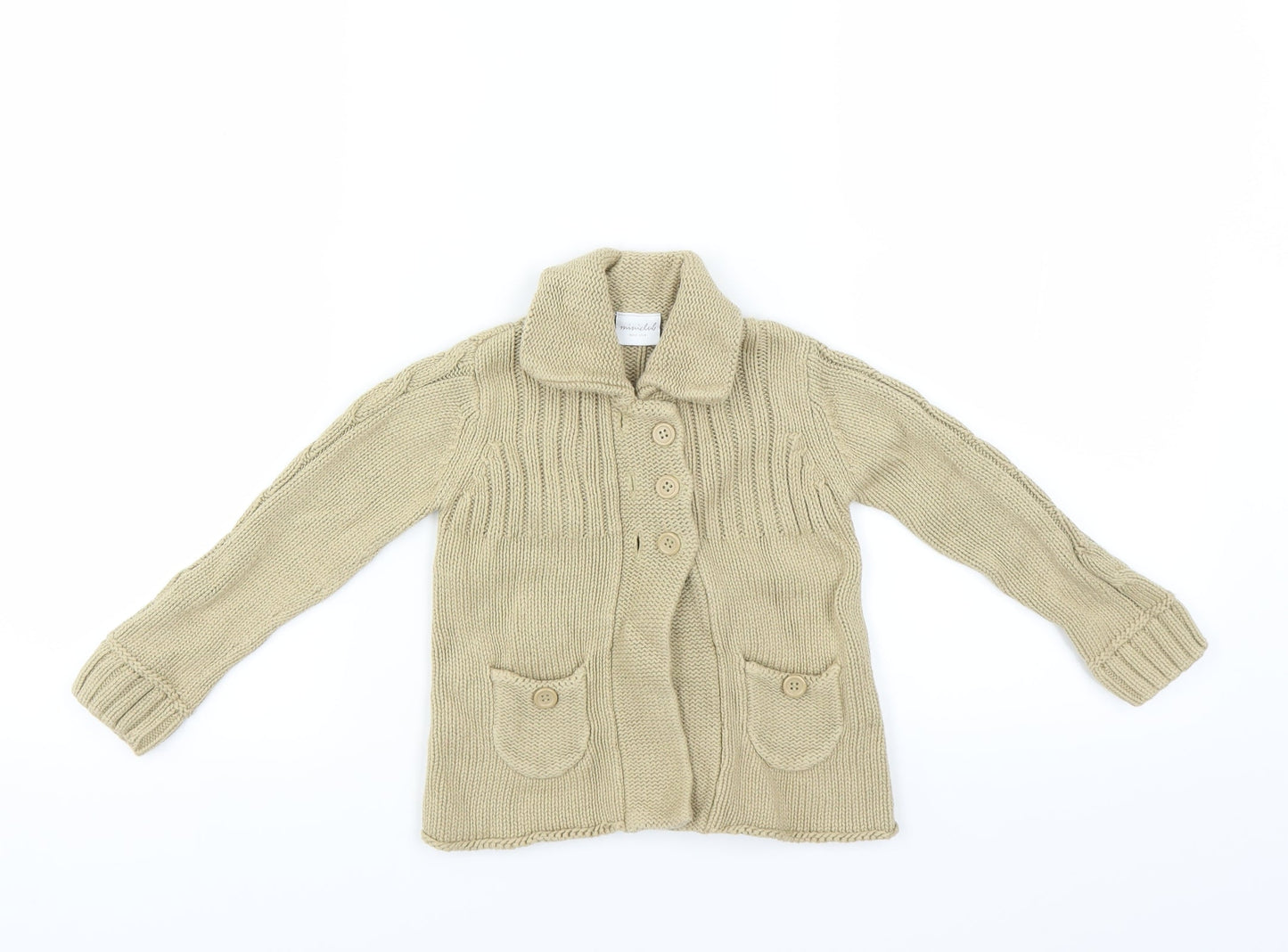 Boots Mini Club Girls Beige   Cardigan Jumper Size 18-24 Months