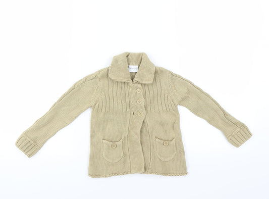 Boots Mini Club Girls Beige   Cardigan Jumper Size 18-24 Months