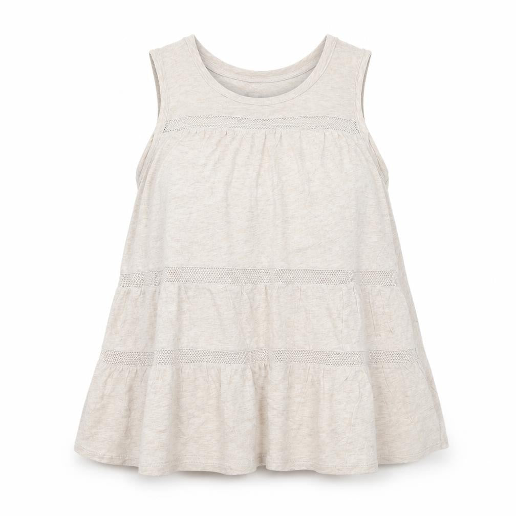 Front view of Gap women’s beige camisole t-shirt, size S