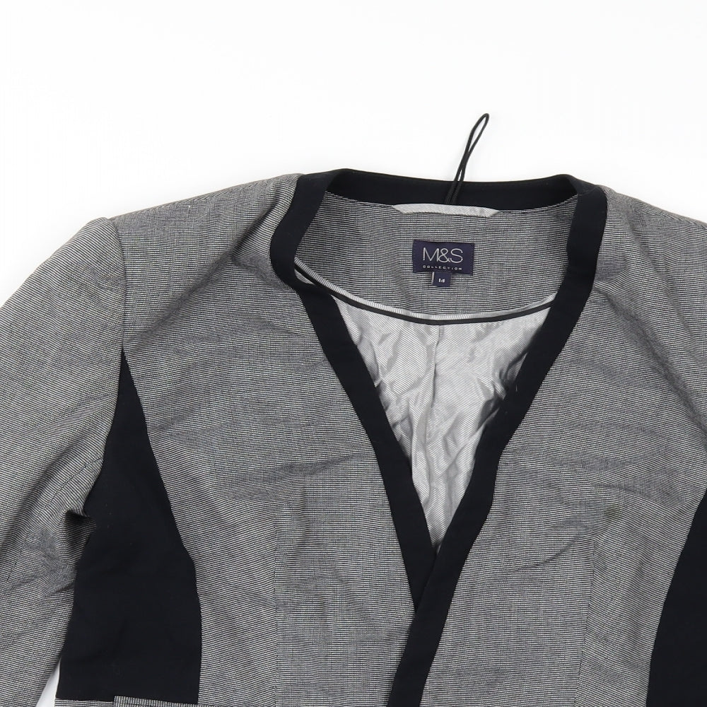 Marks and Spencer Womens Grey   Jacket Suit Jacket Size 14