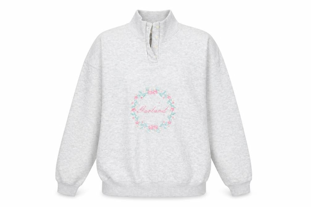 Front view of Nature Republic women’s grey pullover sweatshirt, size S