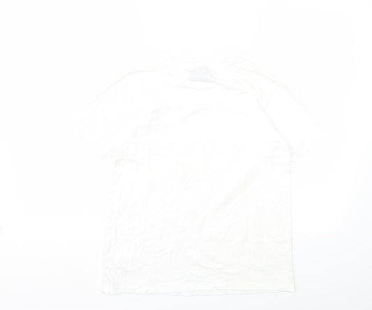 Netflix Womens White   Basic T-Shirt Size 10