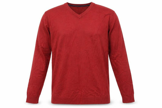 M&Co Mens Red  Knit Pullover Jumper Size L