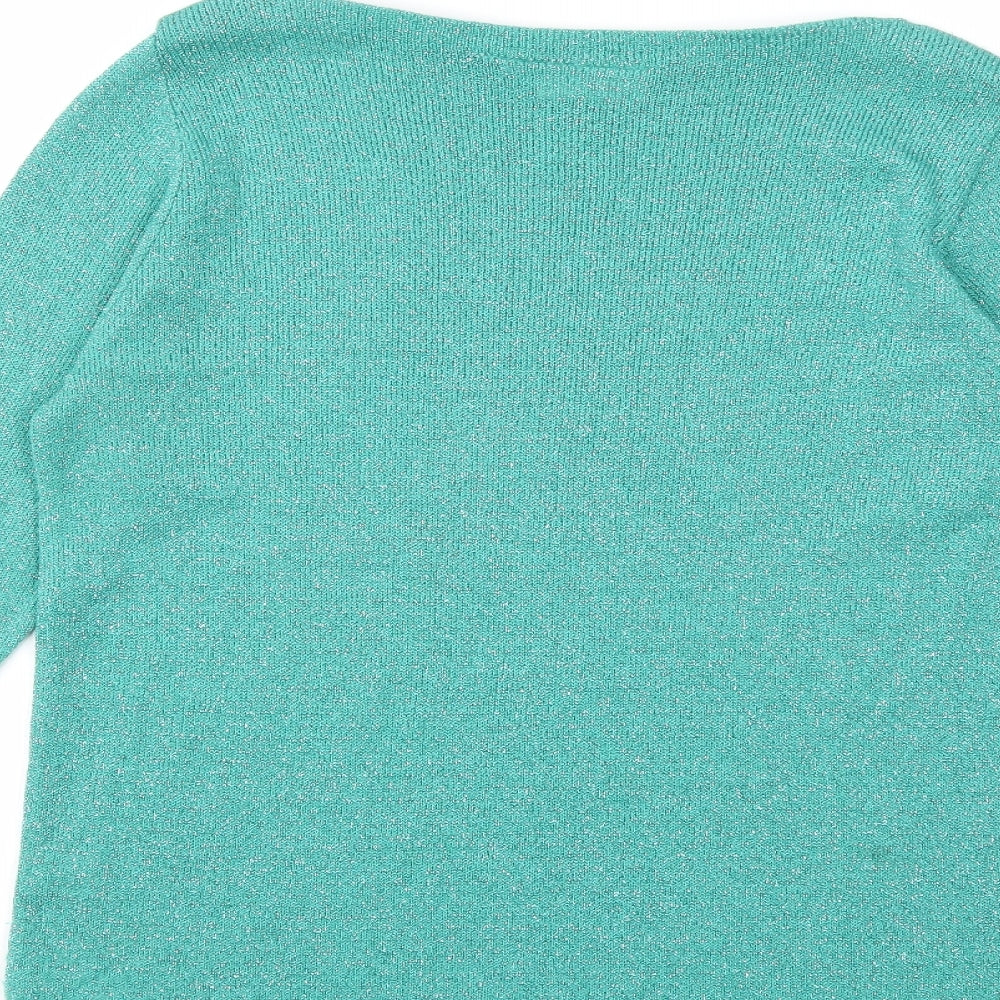 Kaleidoscope Womens Green  Knit Pullover Jumper Size 14