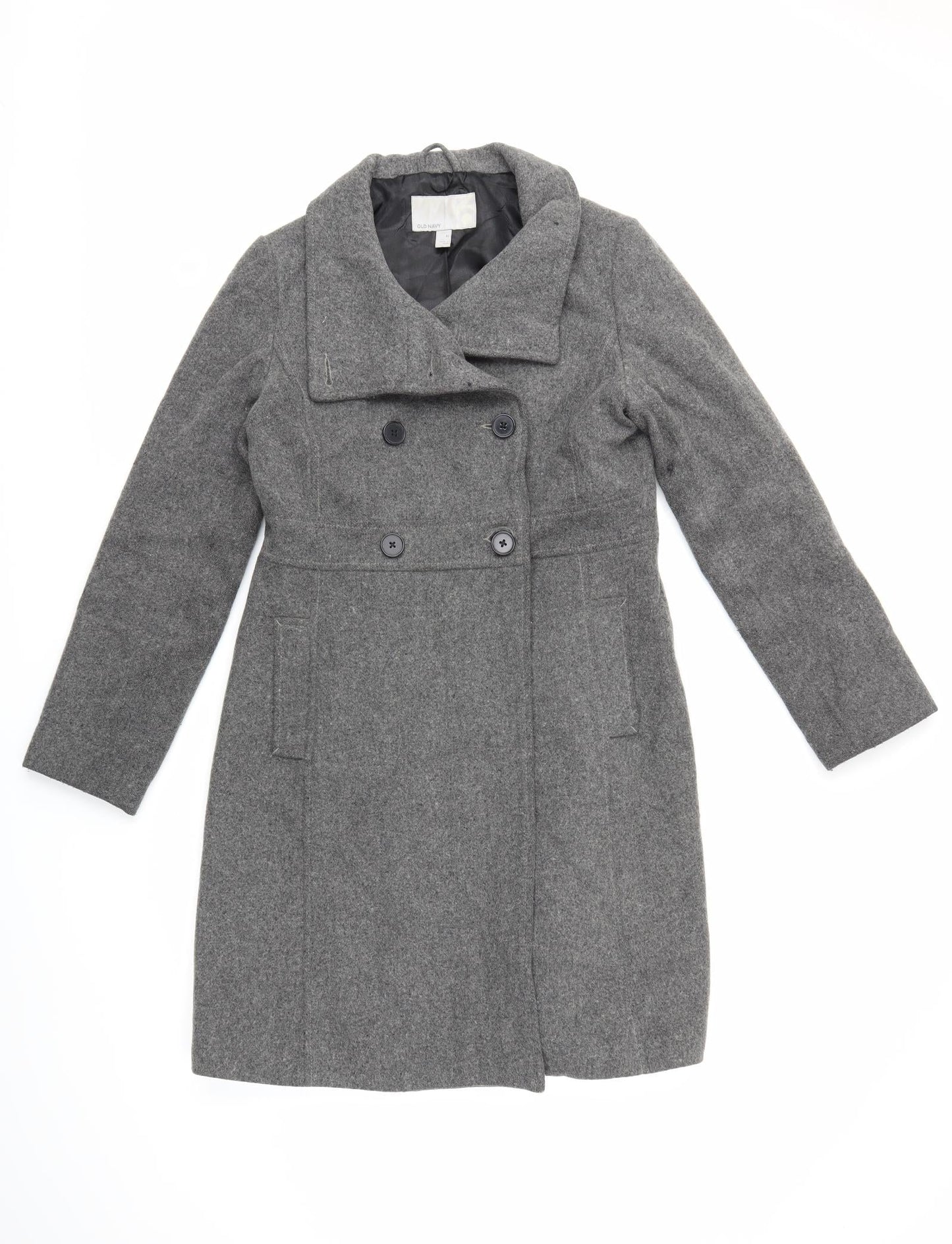 Old Navy Womens Grey   Trench Coat Coat Size M