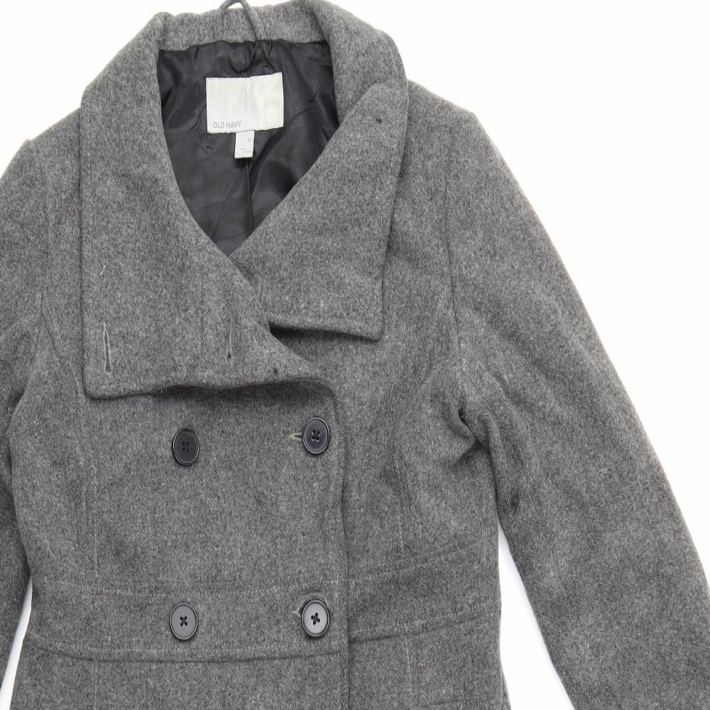 Old Navy Womens Grey   Trench Coat Coat Size M