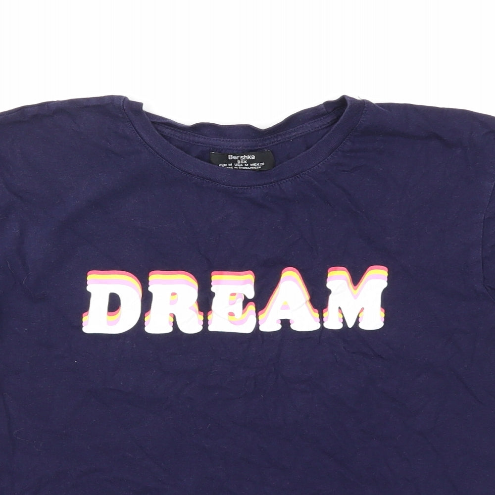 Bershka Womens Blue   Basic T-Shirt Size M