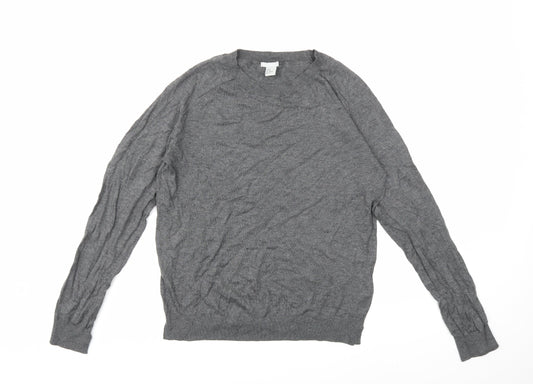 H&M Womens Grey  Knit Pullover Jumper Size M