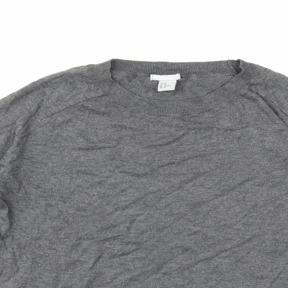H&M Womens Grey  Knit Pullover Jumper Size M